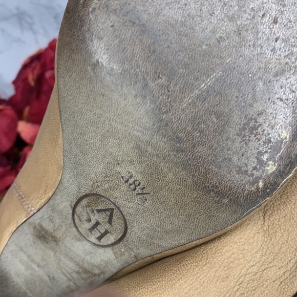 Ash Iggy Lace Up Peep Toe Tan Leather Ankle Booties - Picture 14 of 14